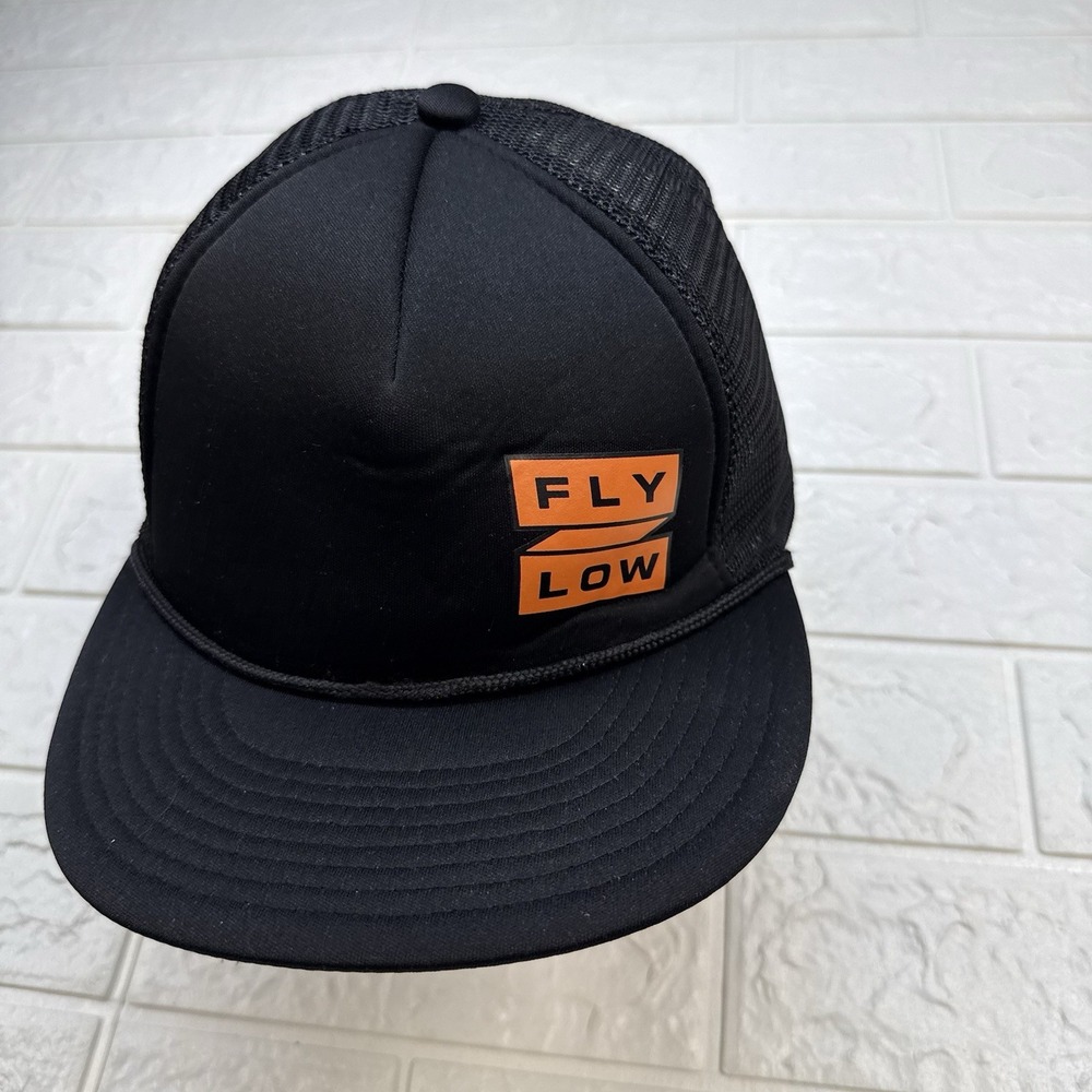Flylow Home Grown Trucker Hat Black Mesh Snapback Outdoor Cap One Size Mens